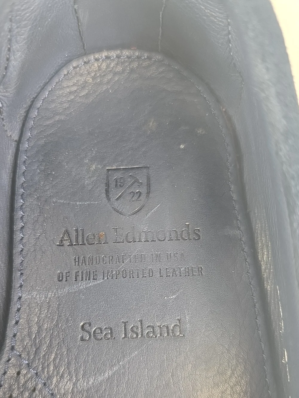 Allen Edmonds Sea Island Navy Blue Suede Men's Loafers Size 10.5